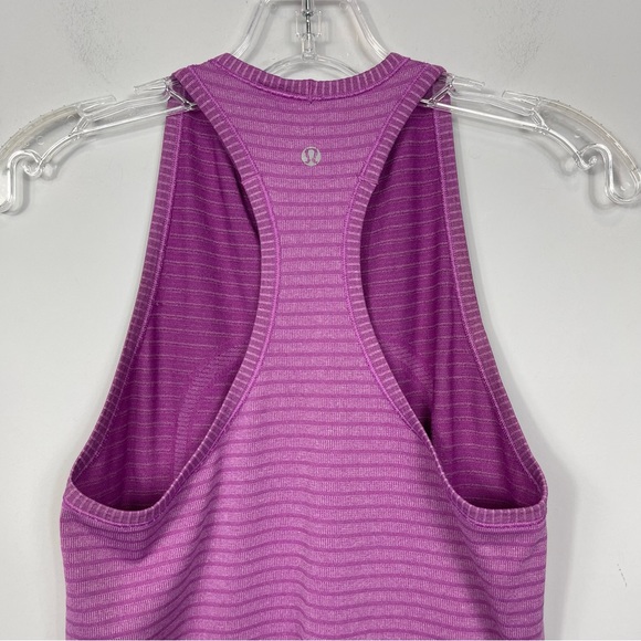 Lululemon Run: Swiftly Tech Tank Rugby Stripe Tonal Heathered Ultra Violet 4 - Picture 10 of 13